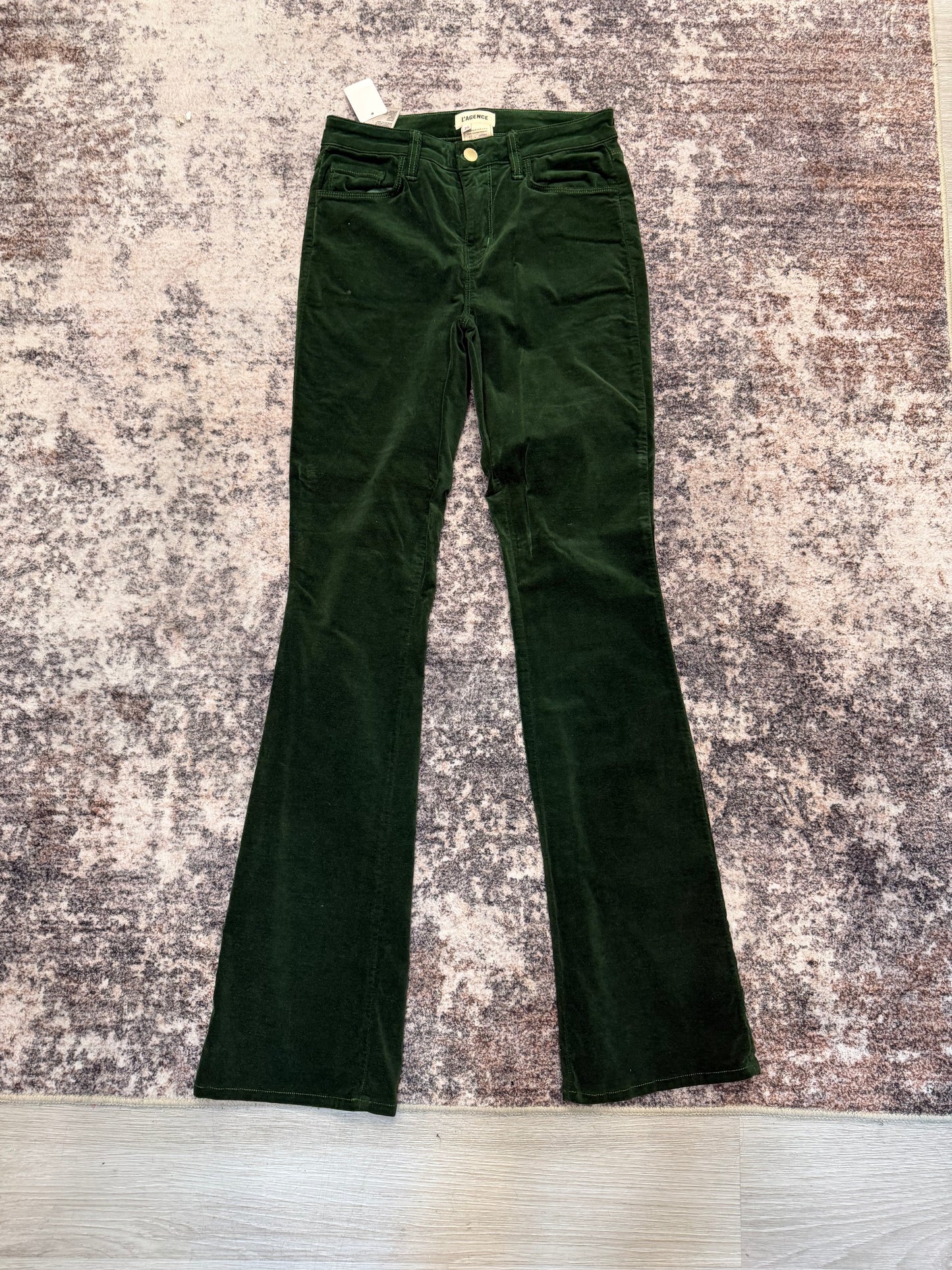 L’Agence Green Velvet Jeans, Size 25