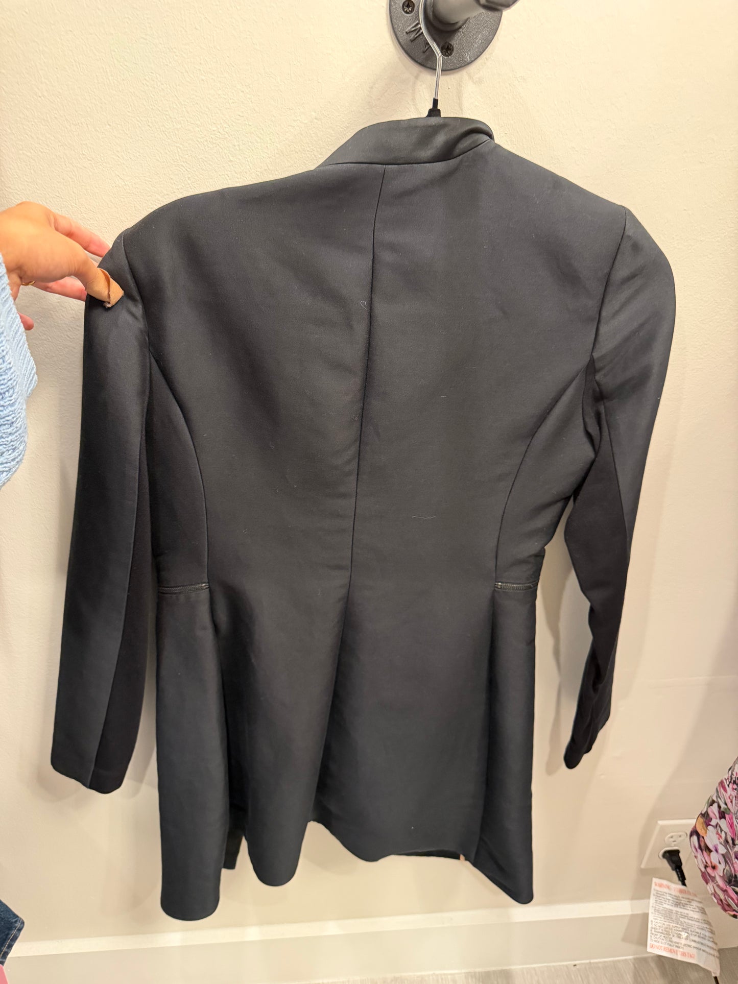 BCBG MAXAZARIA Black Coat With Zipper Detail, Size XS