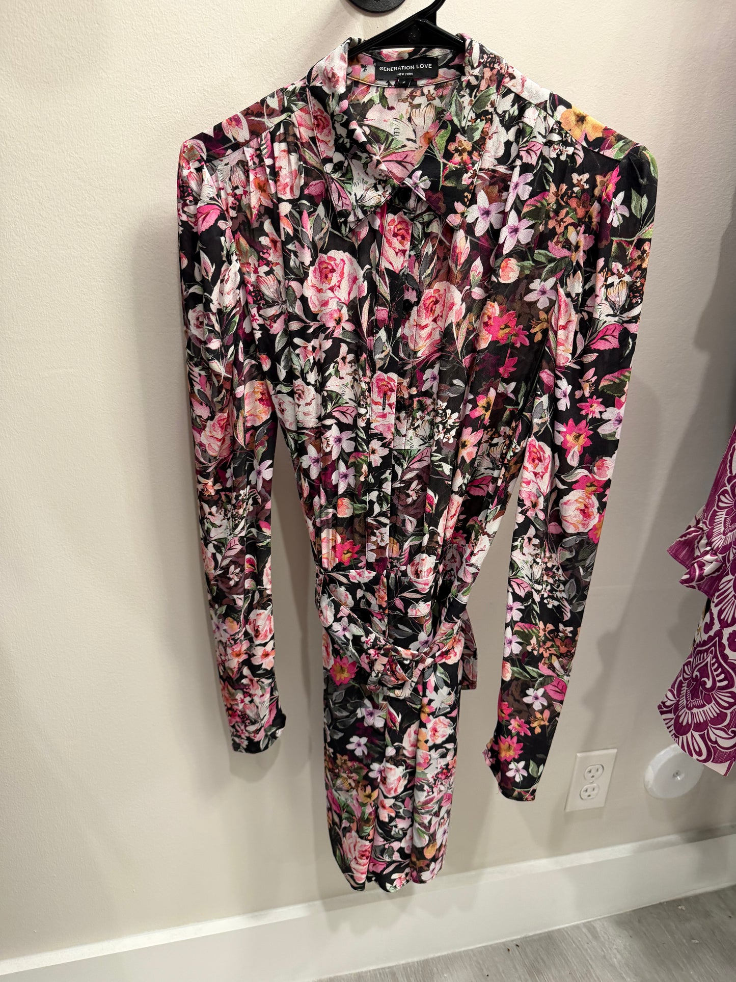 Generation Love Floral Long Sleeve Romper, Size 2