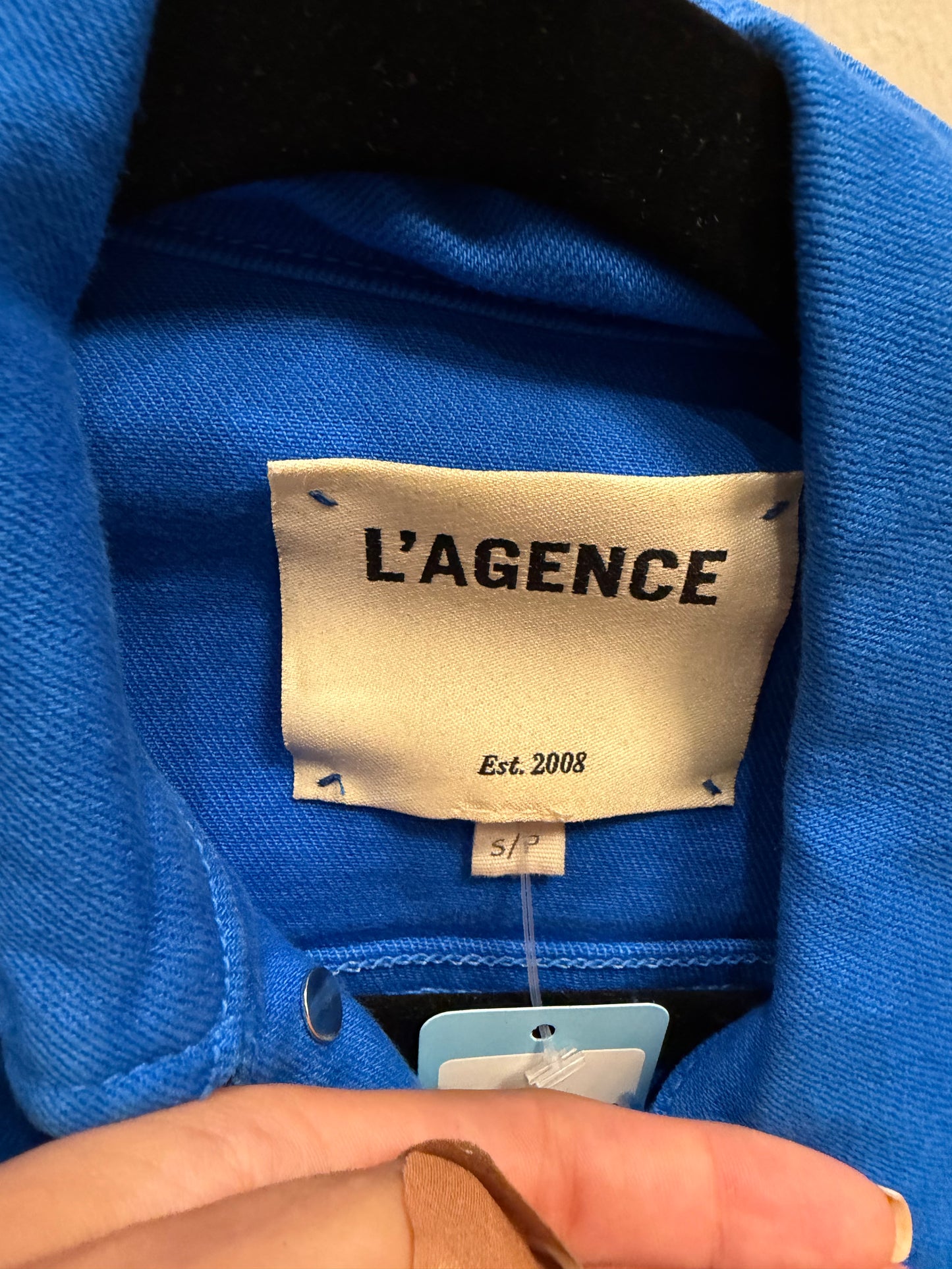 L'AGENCE Azure Denim Jacket, Size Small