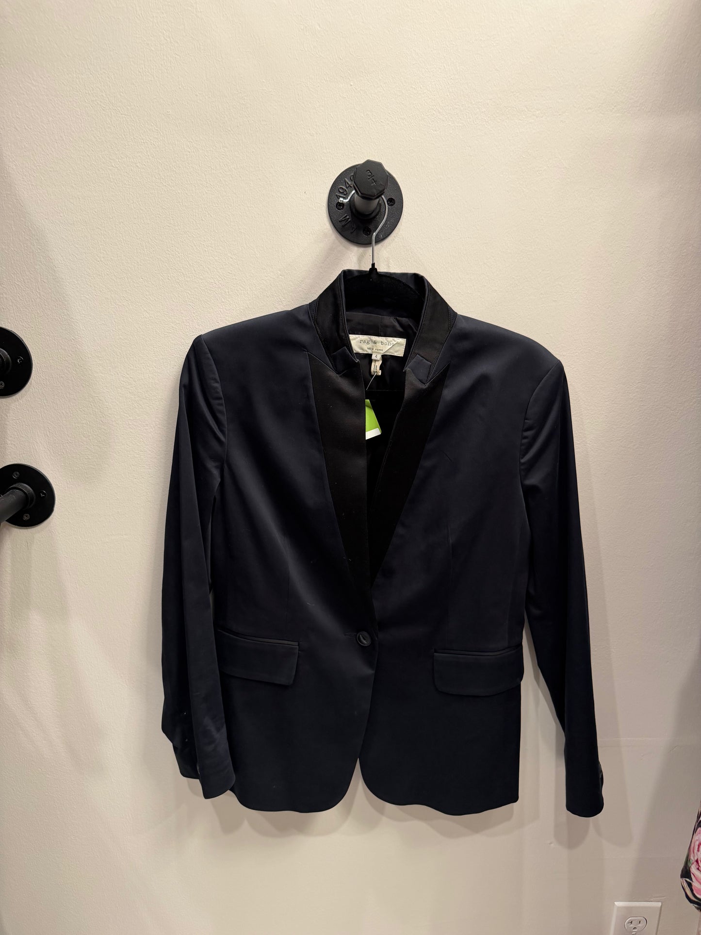 Rag and Bone Navy Blue and Black Blazer, Size 4
