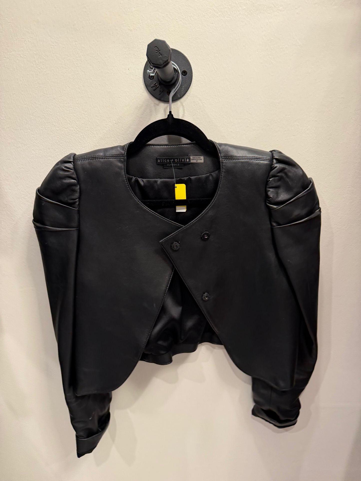 Alice + Olivia Lamb Leather Jacket, Size S