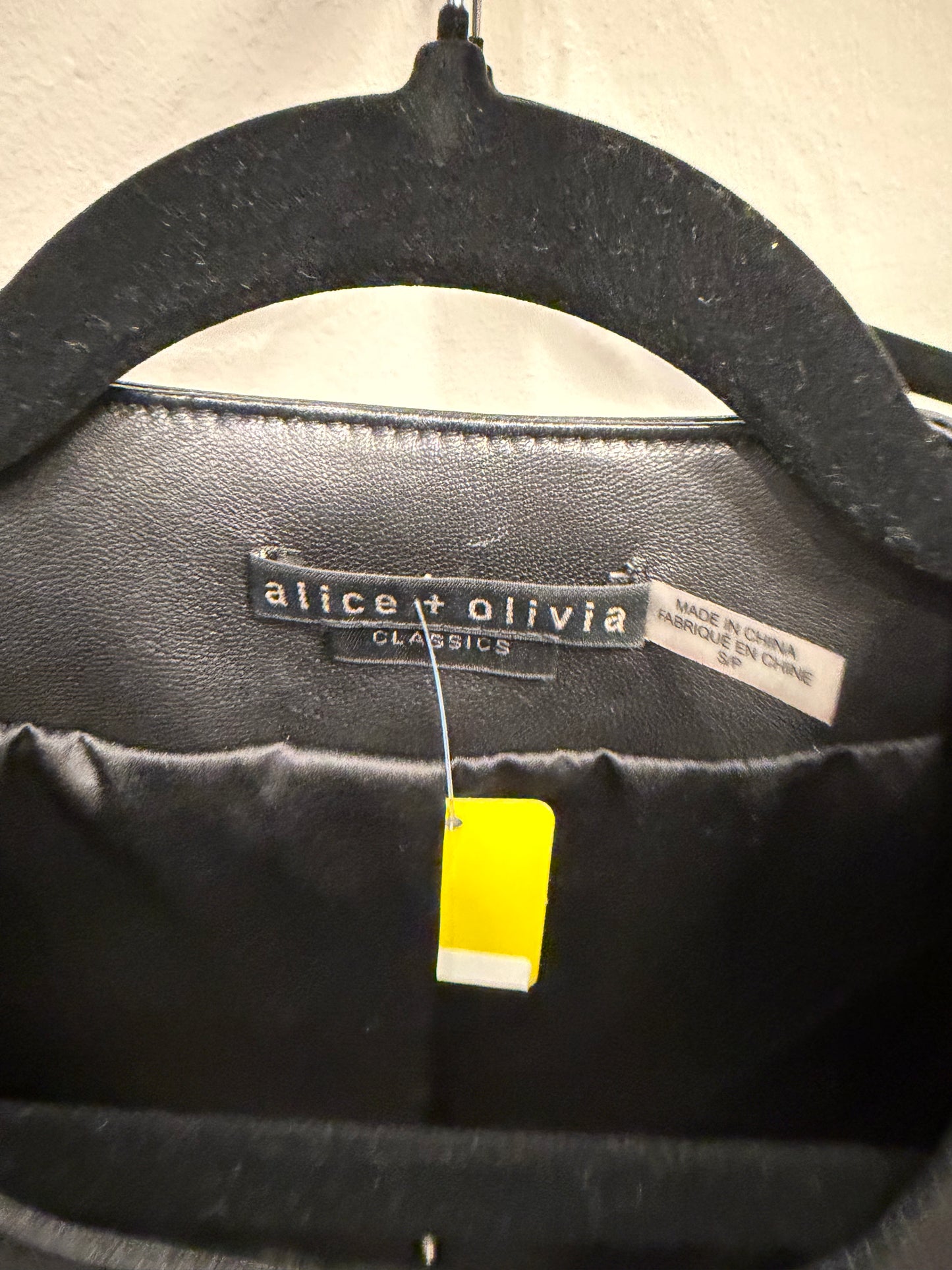 Alice + Olivia Lamb Leather Jacket, Size S