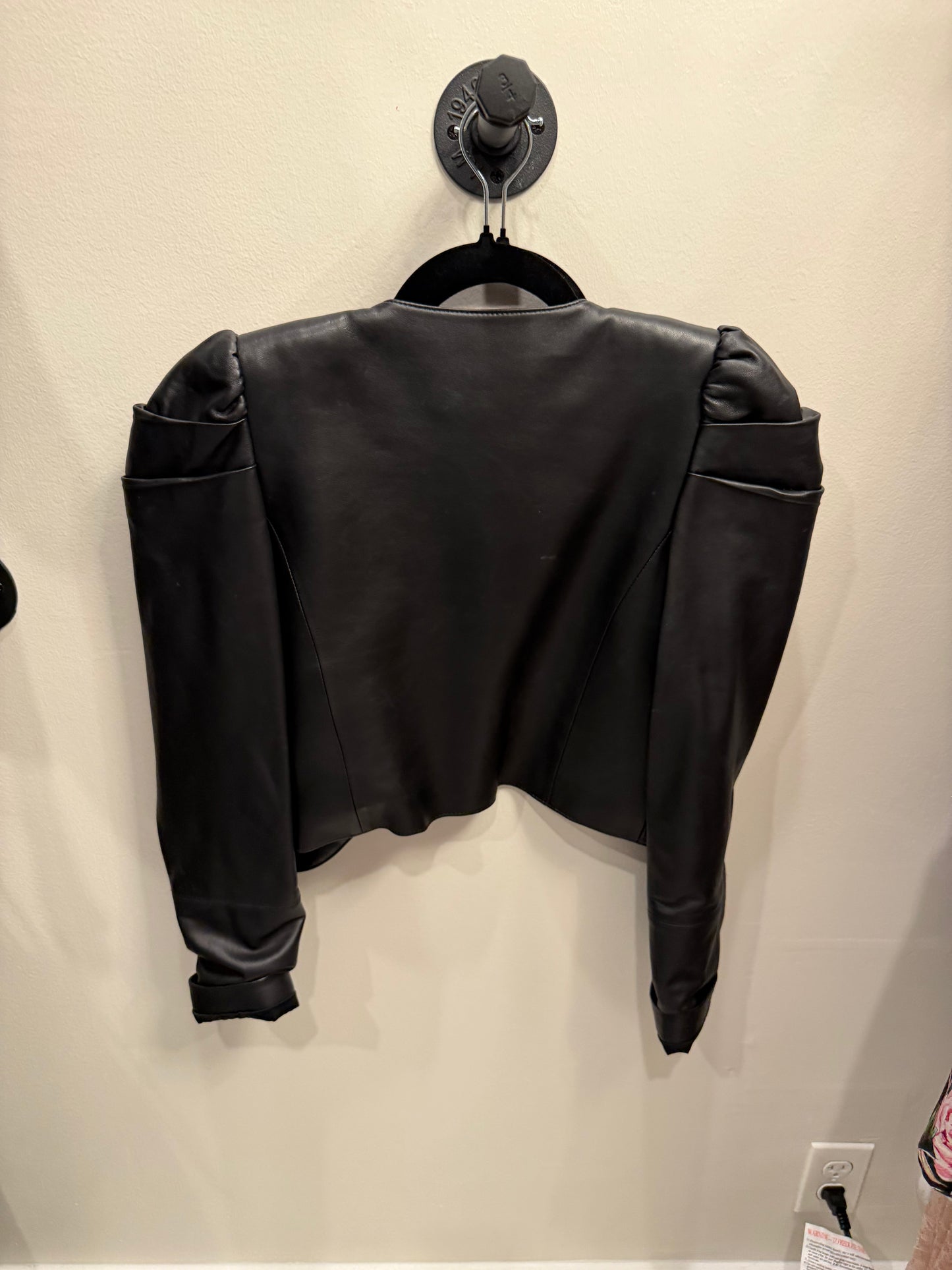 Alice + Olivia Lamb Leather Jacket, Size S