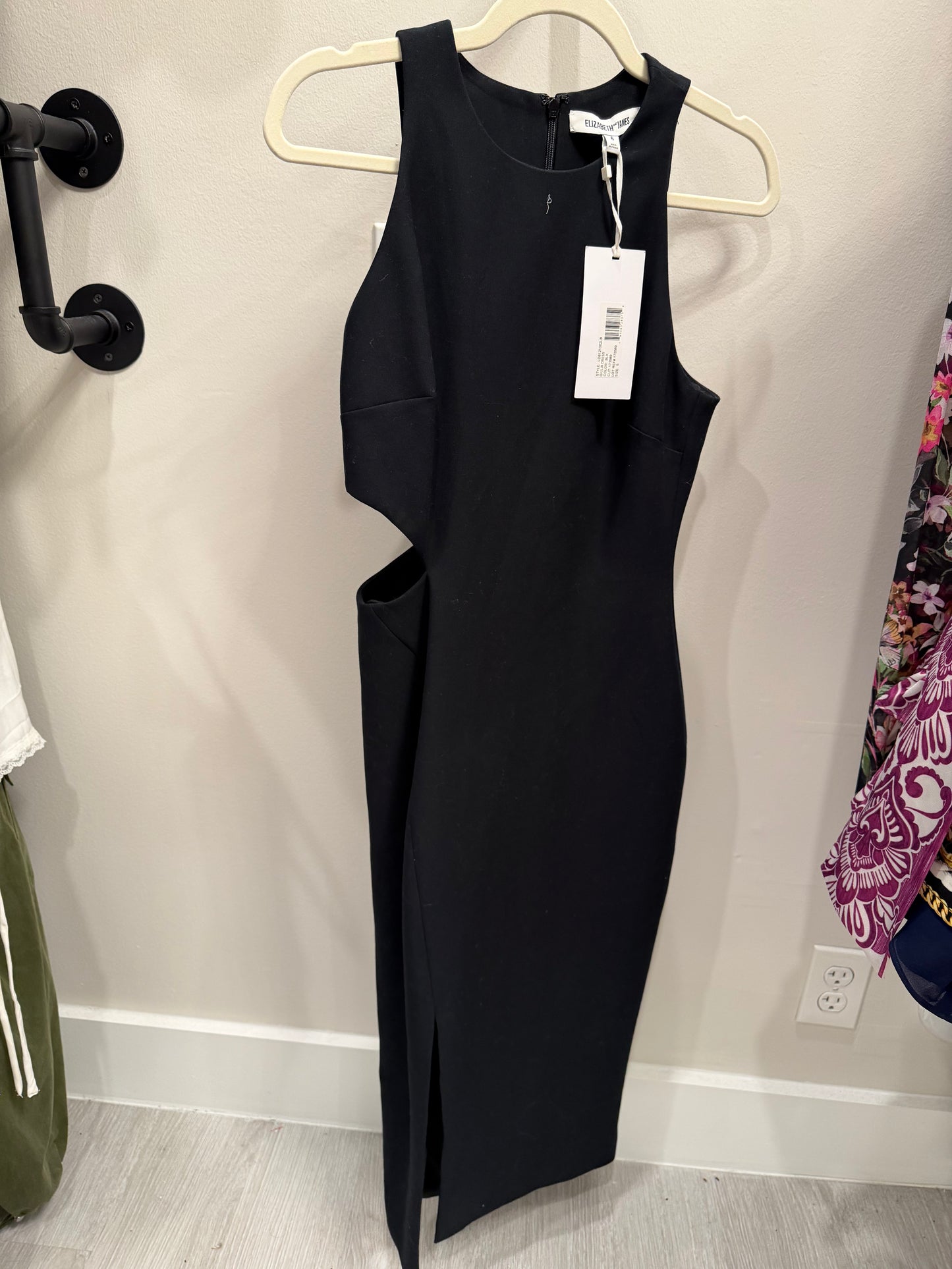 Elizabeth James Black Sleeveless Cutout Dress, NWT, Size 6