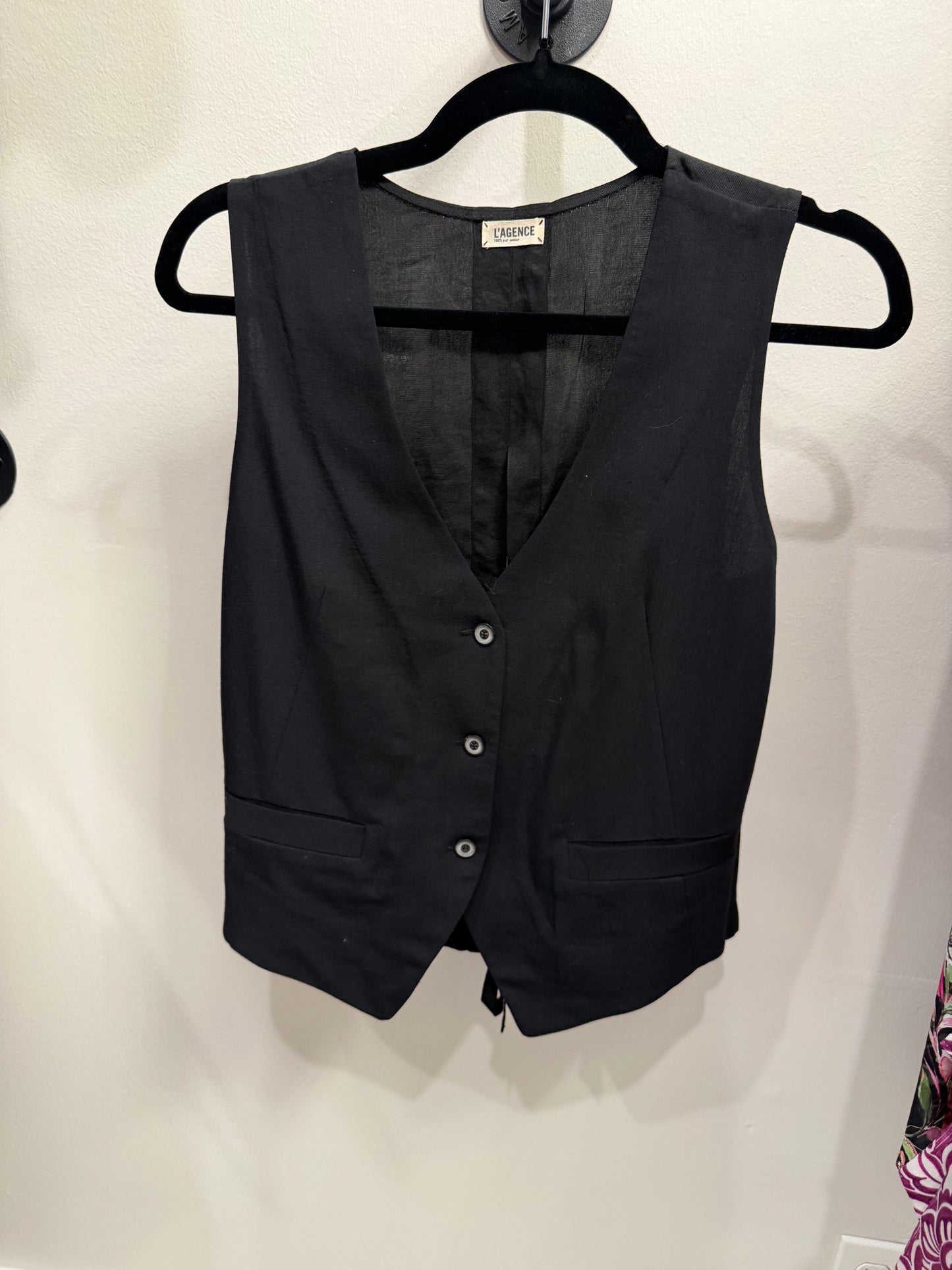 L'Agence Vest with Corset and Open Back, Size 2
