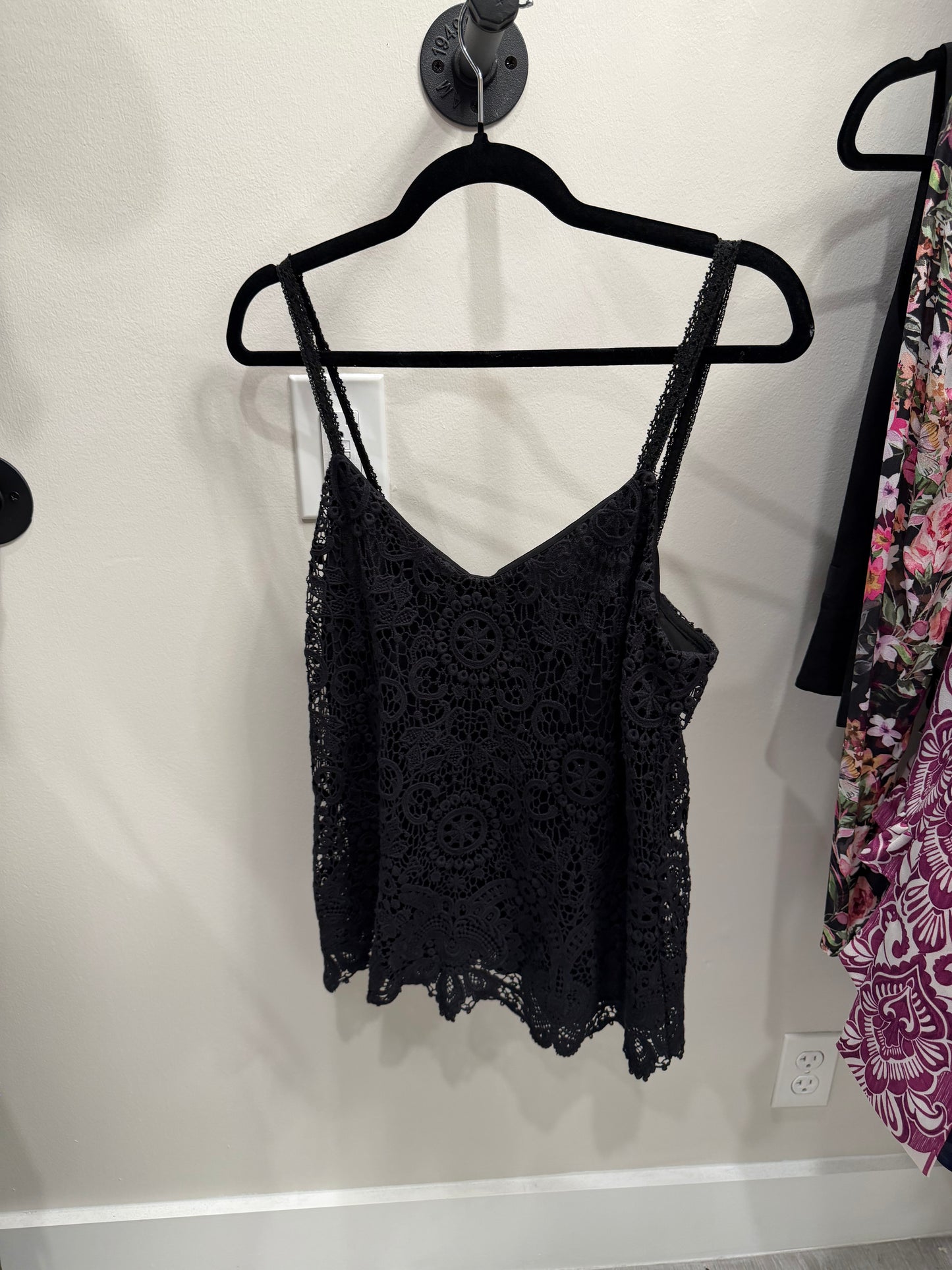 POLO Ralph Lauren Black Lace Cami, Size 12