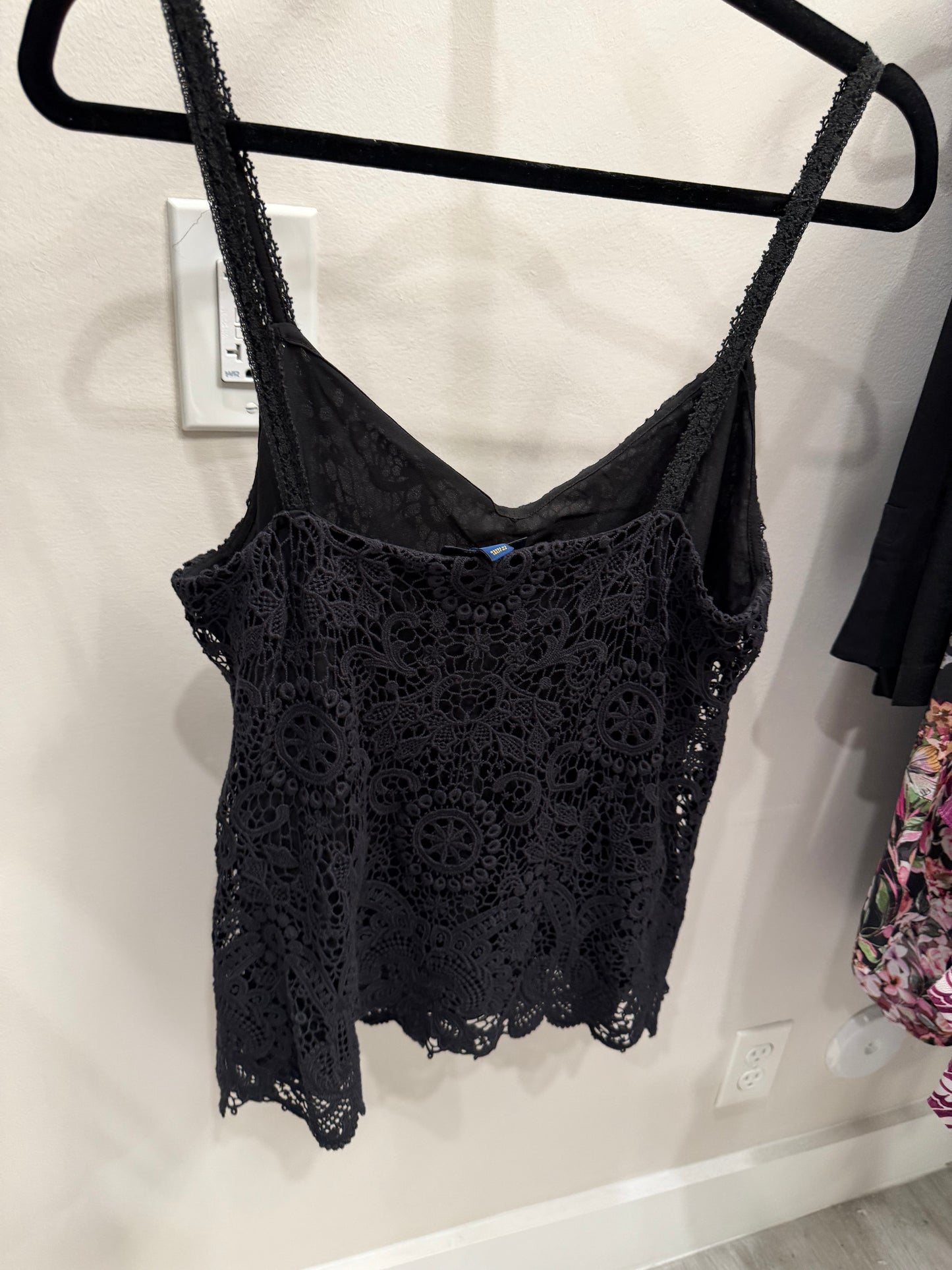 POLO Ralph Lauren Black Lace Cami, Size 12