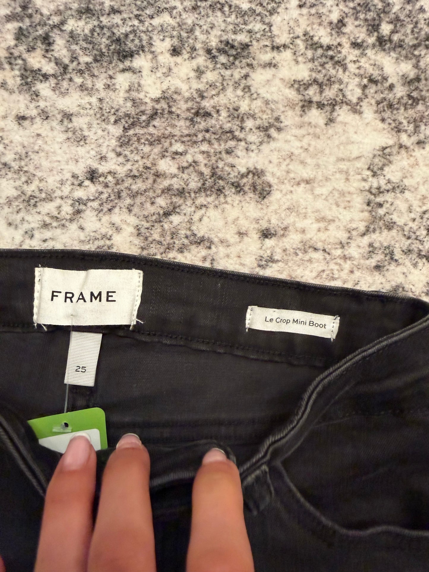 Frame Black Wash Denim, Size 25