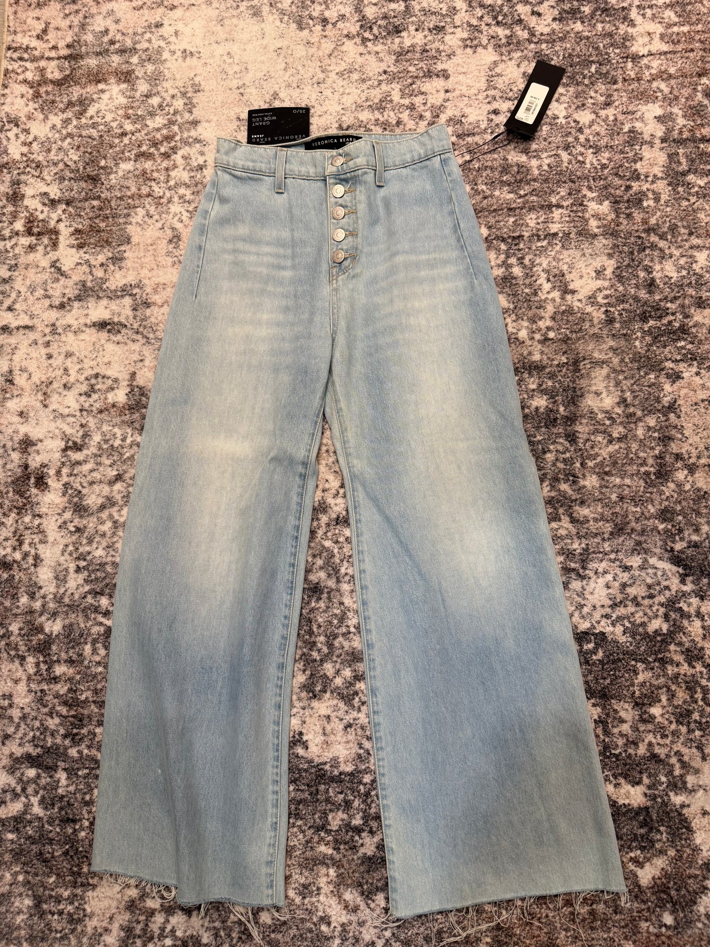 Veronica Beard Light Button Fly Zip Denim, NWT, Size 25