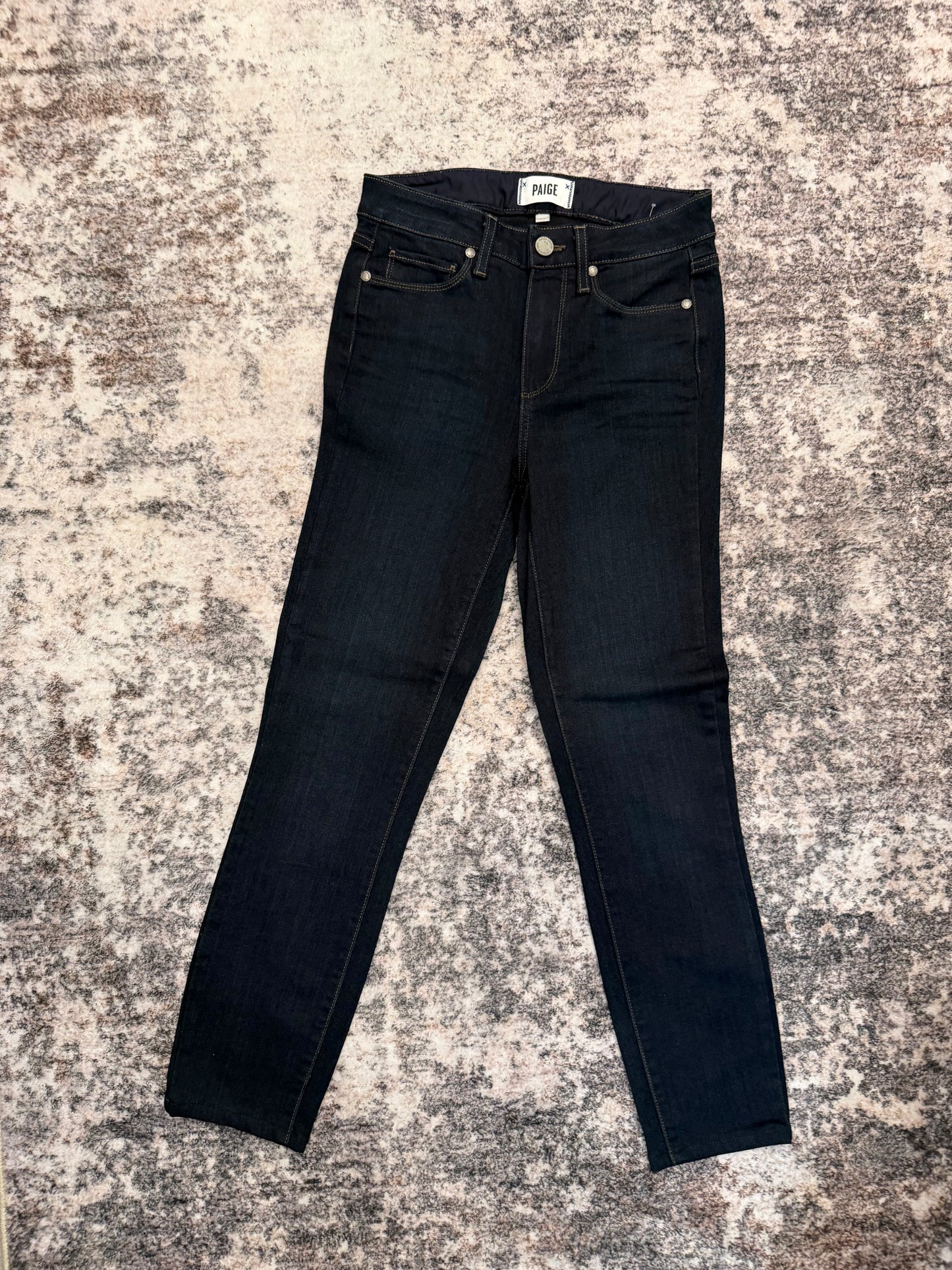 Paige Dark Denim Hoxton Ankle, Size 25