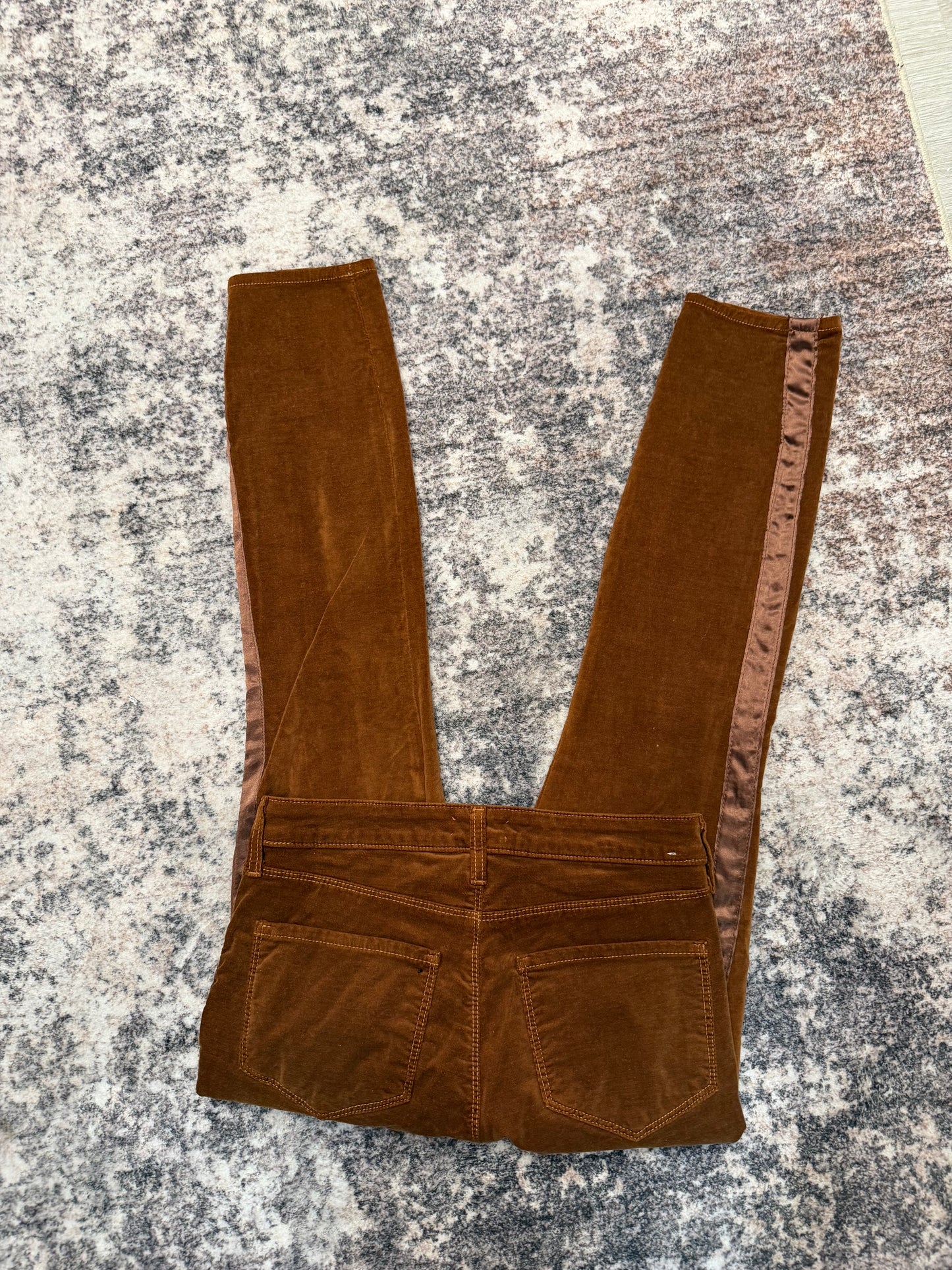 L’Agence Brown Velvet Pants, Size 25