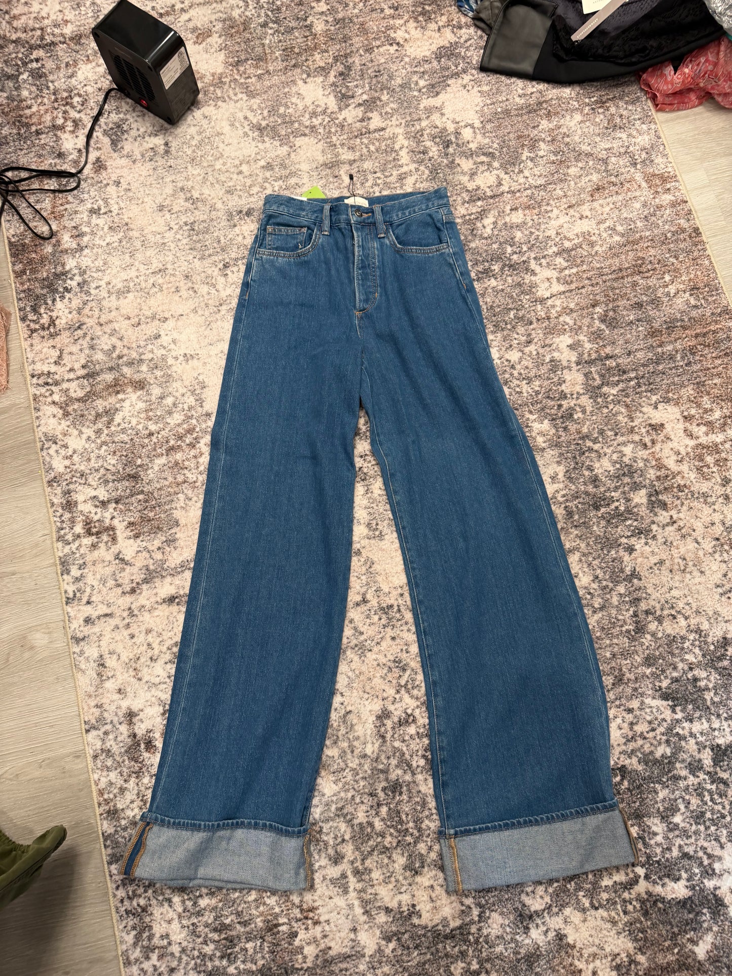 Favorite Daughter Masha Straight-Leg Cuffed Jeans Concord, Size 25, CONCORD