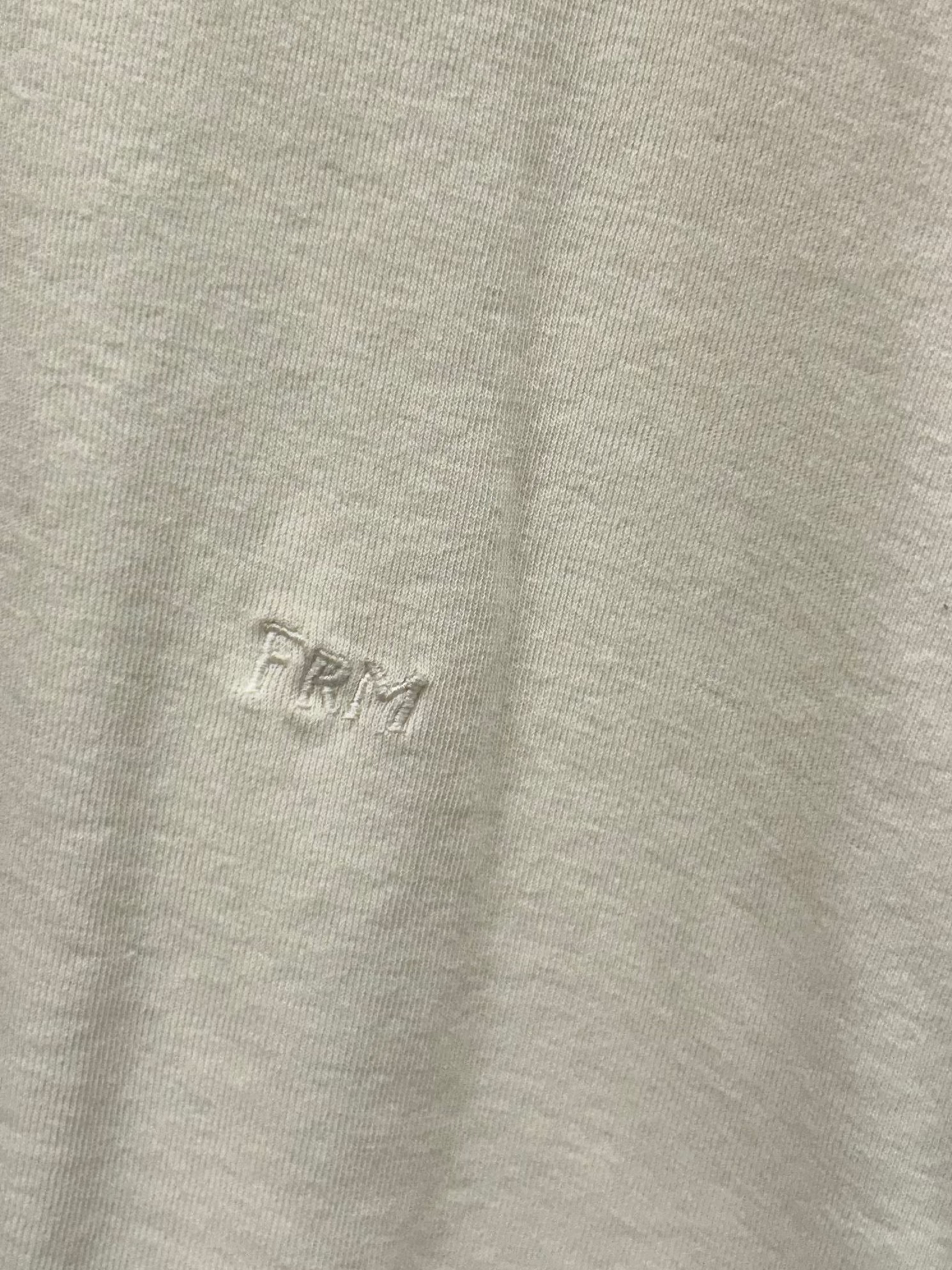 FRAME Sleevless Cotton Tee, Bone, Size L