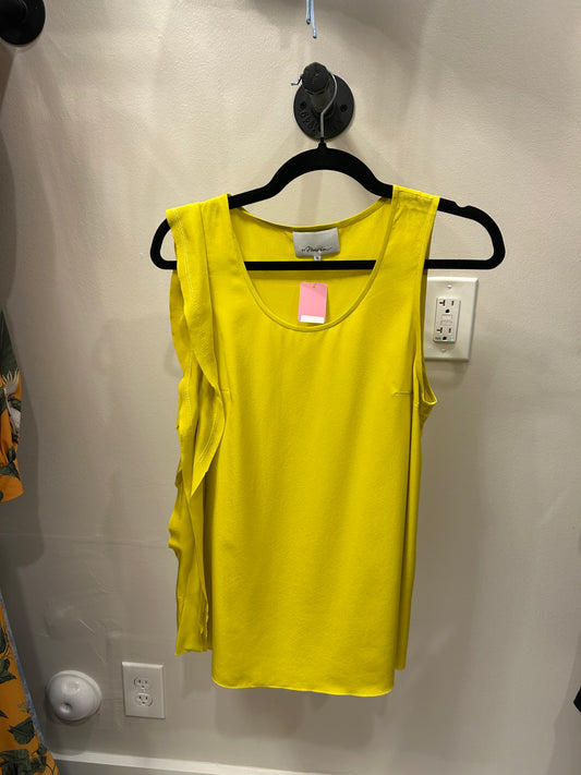 3.1 Phillip Lim Yellow Silk Sleeveless Blouse, Size 6